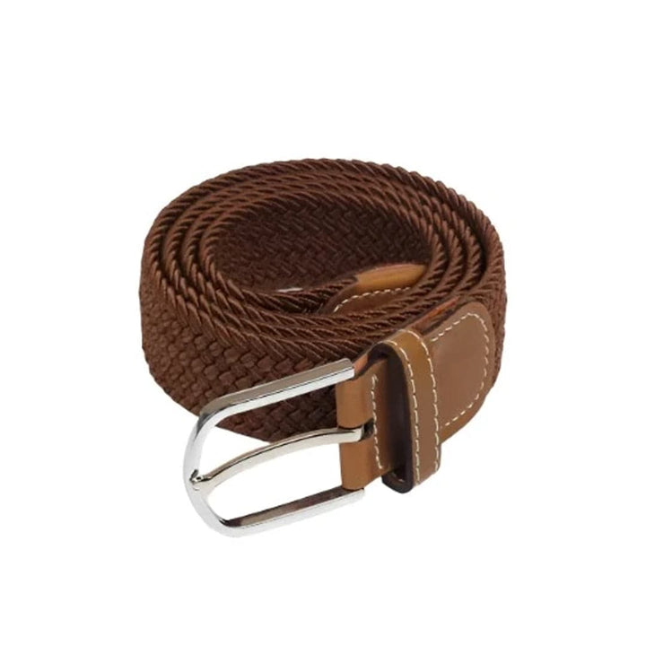 Emma & Rose Manhattan Mauro™ braided leather belt with adjustable buckle, featuring a stylish and durable design.