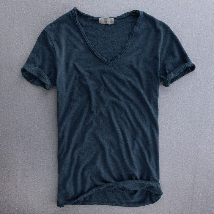 André Ferran Slub-Cotton V-Neck