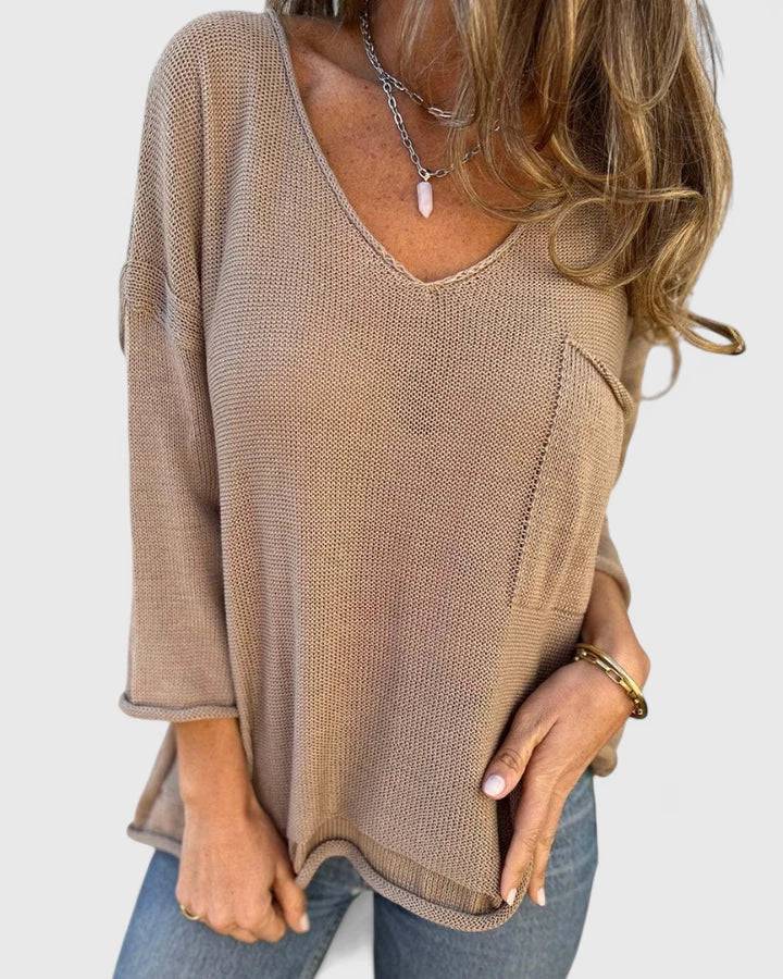 Lyzzarah™ comfortable top by Emma & Rose Cape Town, shown in soft fabric with a relaxed fit and stylish neckline.