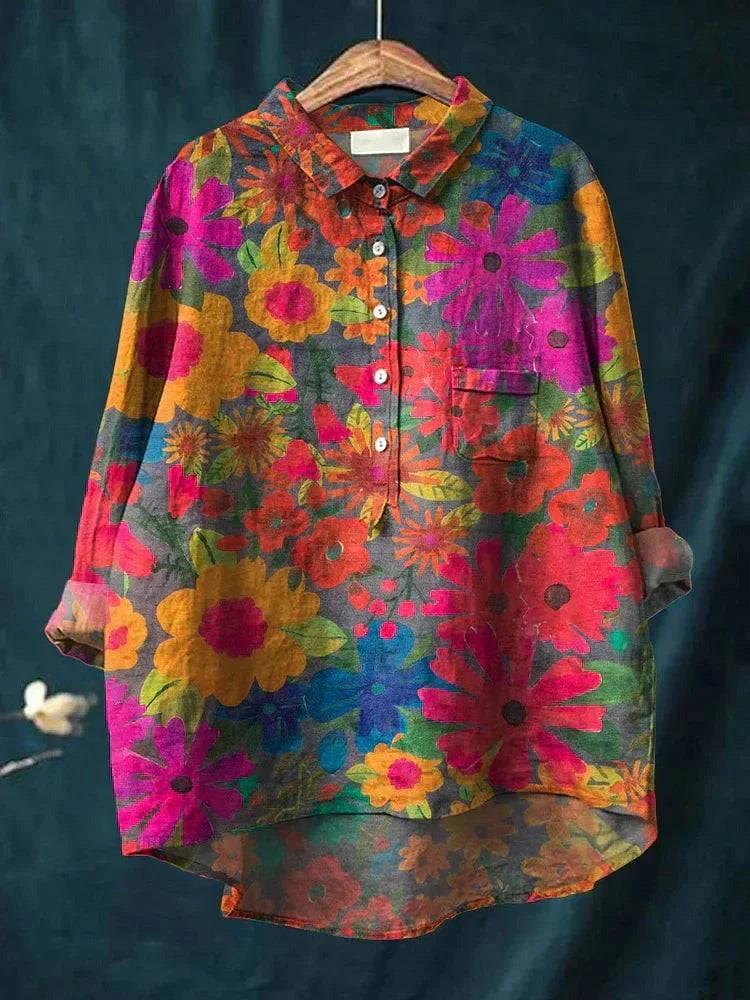 Gianna™ Plant Art T-shirt by Emma & Rose Cape Town featuring a vibrant green plant illustration on soft fabric.