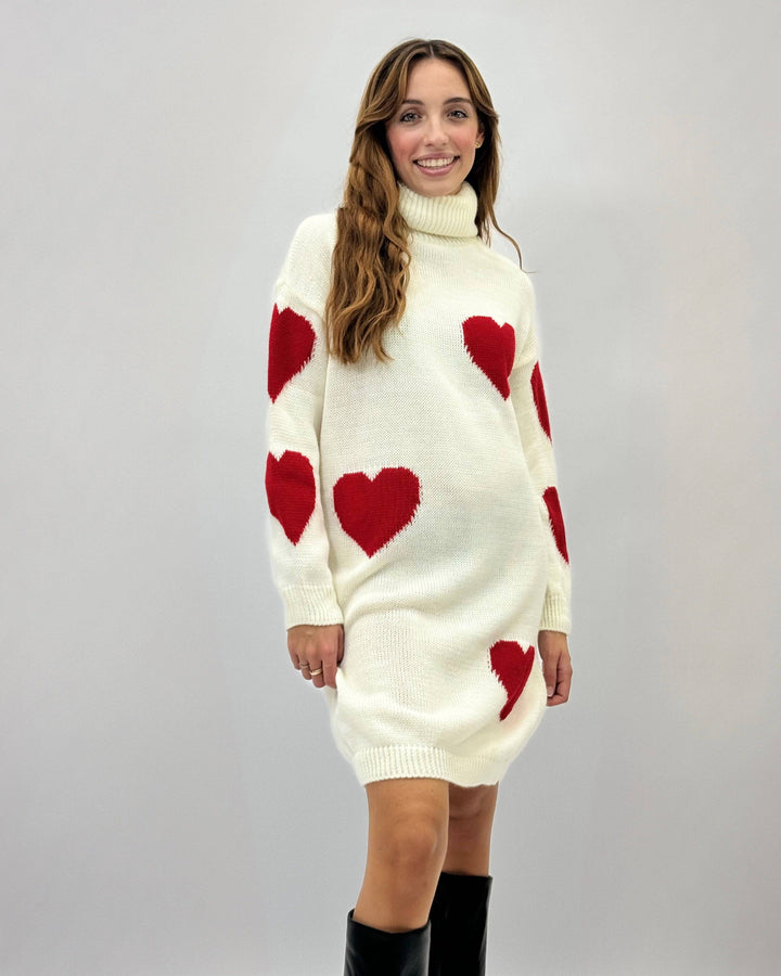 Emma & Rose Cape Town Doreen™ Heart Pattern Knit Natale, romantic knitwear with heart designs, cozy and stylish for winter.