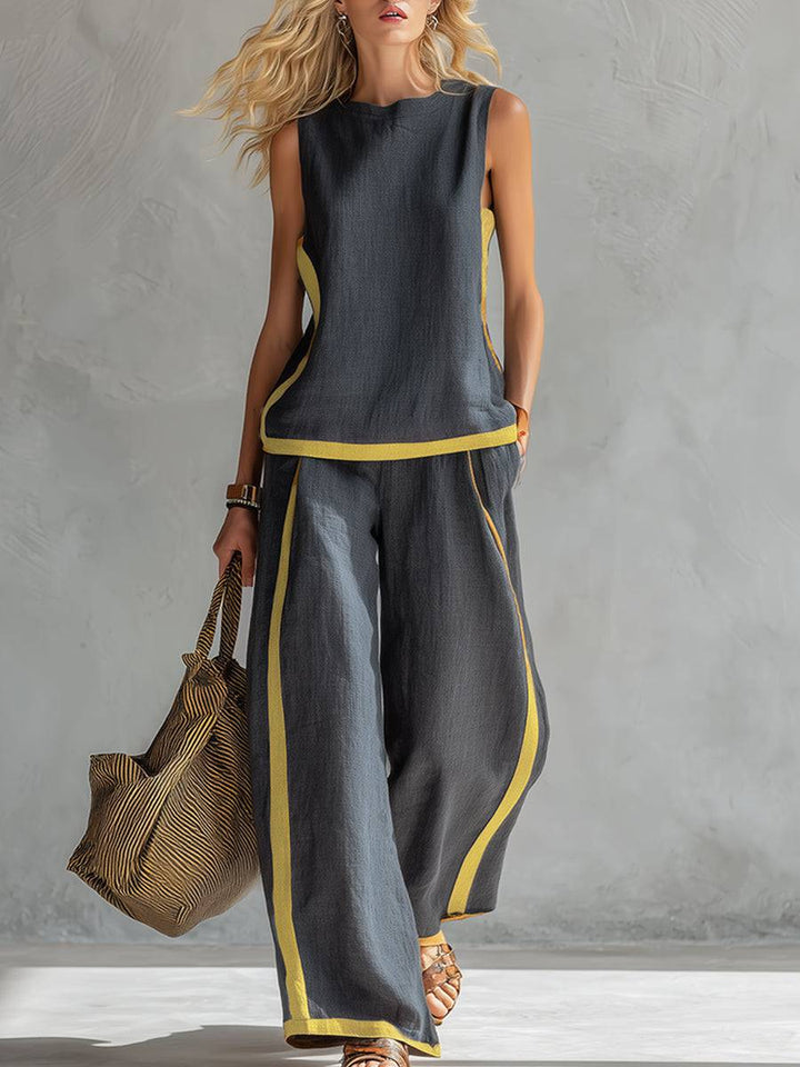 Leila™ soft blend two-piece set by Emma & Rose Manhattan, featuring comfortable fabric and stylish design, shown in the image.