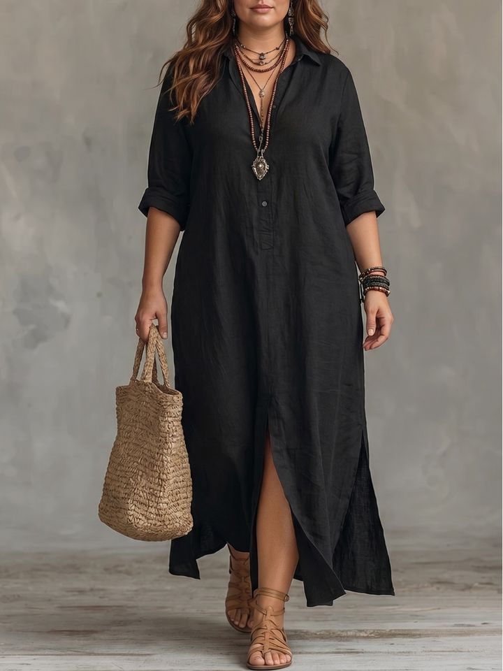 Elegant summer maxi dress from Emma & Rose Cape Town featuring a flowing silhouette and floral pattern.