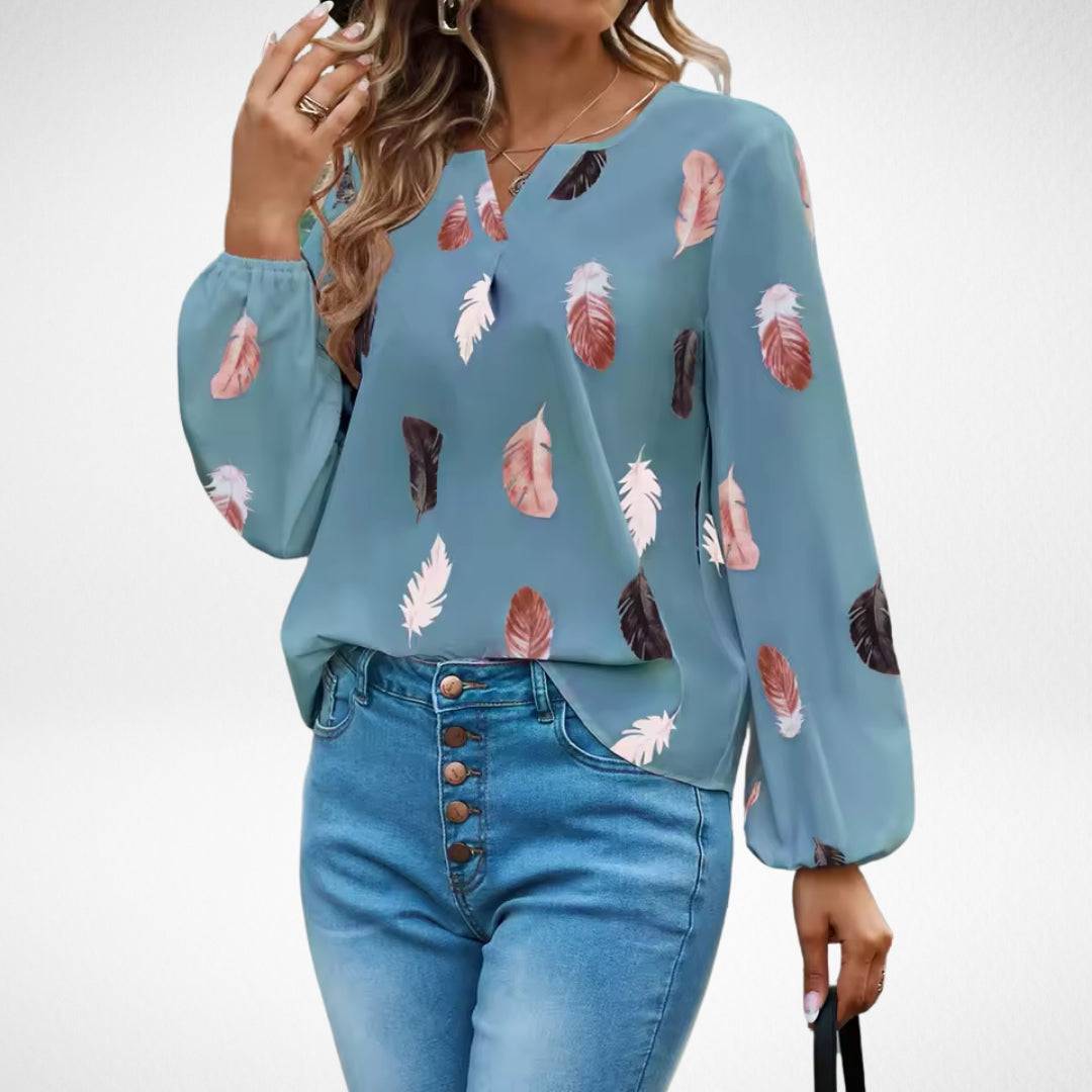 Emma & Rose Cape Town Nicole™ Confidence Fit Blouse shown in soft fabric with a relaxed fit and stylish collar detail.
