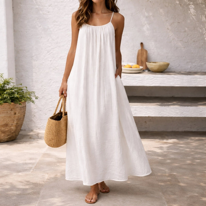 Trinidad | Women's Maxi Dress with Thin Straps and Loose Fit
