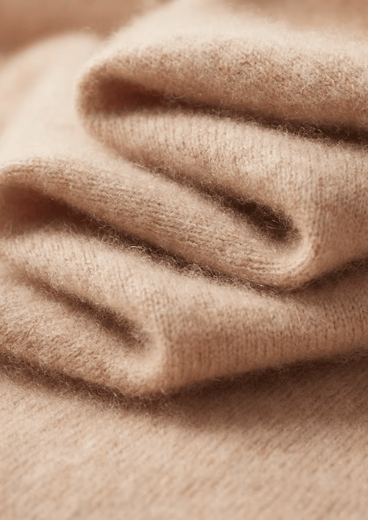 Emma & Rose cashmere two-tone zip polo — premium knitwear
