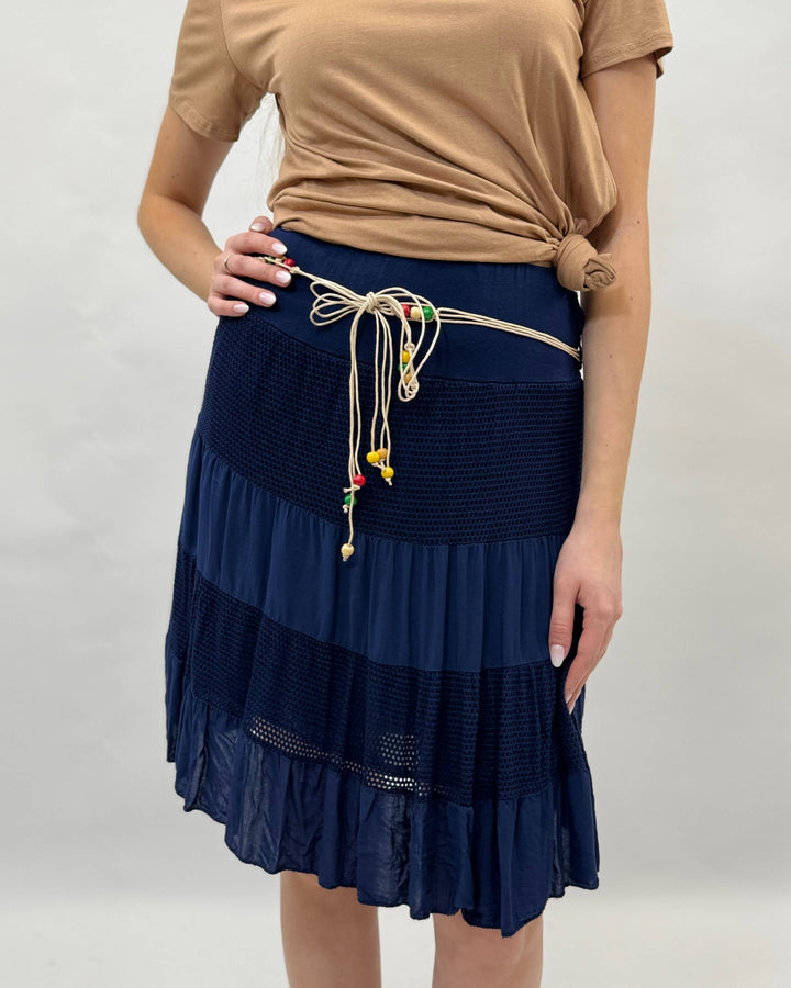 Wilma™ soft skirt with ruffles by Emma & Rose Cape Town, featuring a lightweight fabric and feminine design.