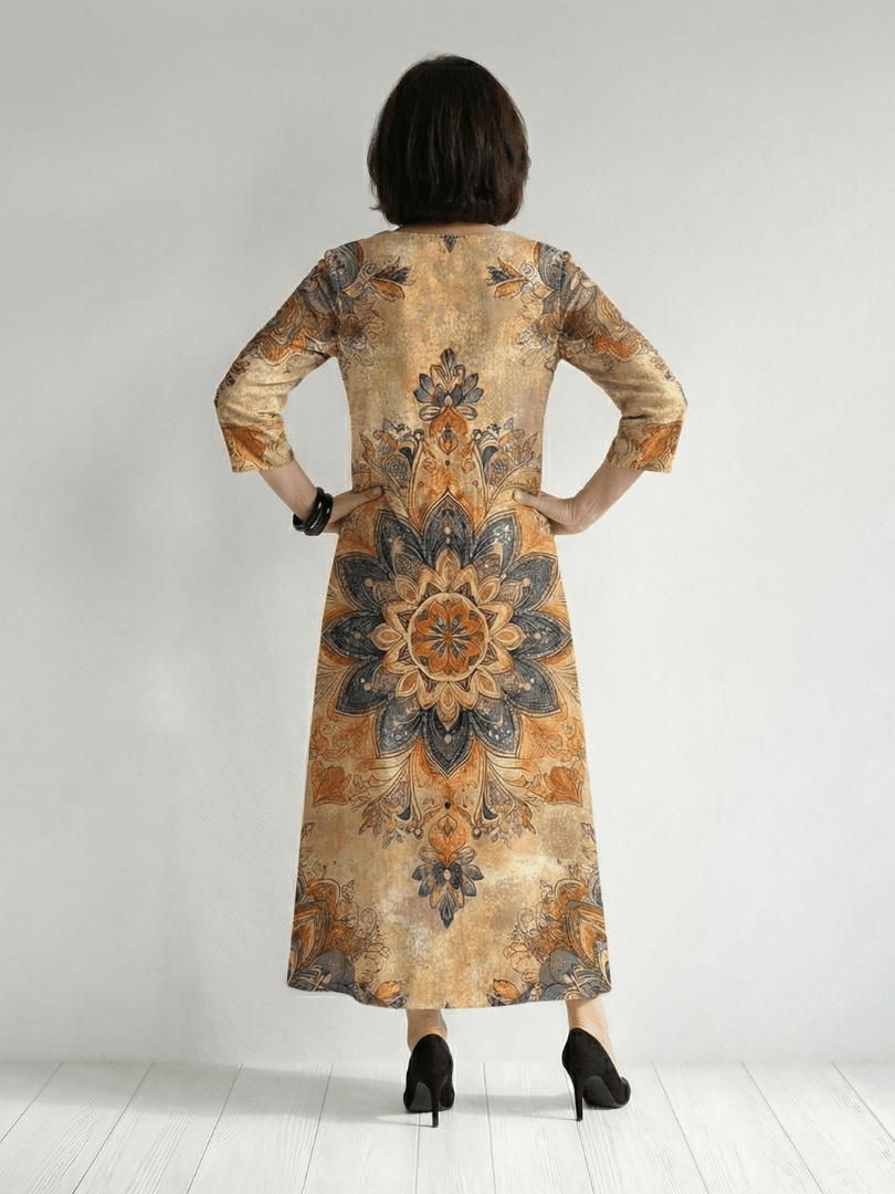 Emma & Rose Cape Town Damon™ Gentle Floral Midi Dress, light fabric with soft floral pattern and sleeveless design.