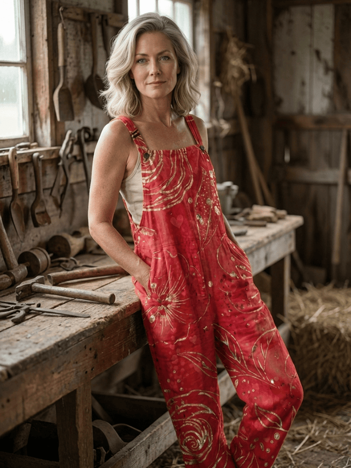Emma & Rose Cape Town Estee™ Field Line Jumpsuit, 3/4 sleeve, casual fit, lightweight fabric, stylish and comfortable.