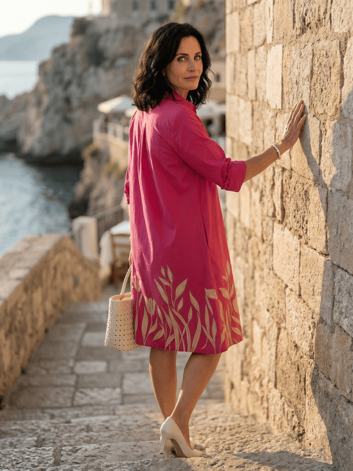 Damaris™ Slow Day Dress by Emma & Rose Cape Town, featuring a flowy, relaxed fit with soft fabric and stylish details.