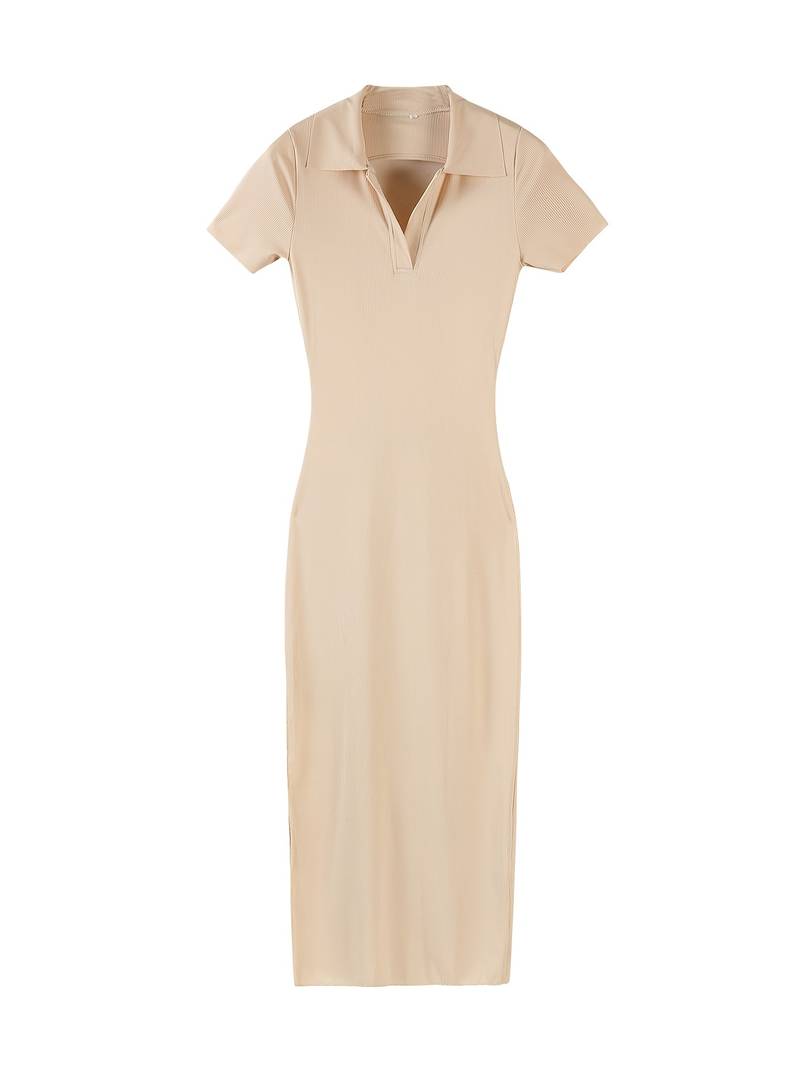 Ablet - Fitted Dress with Halter Neck