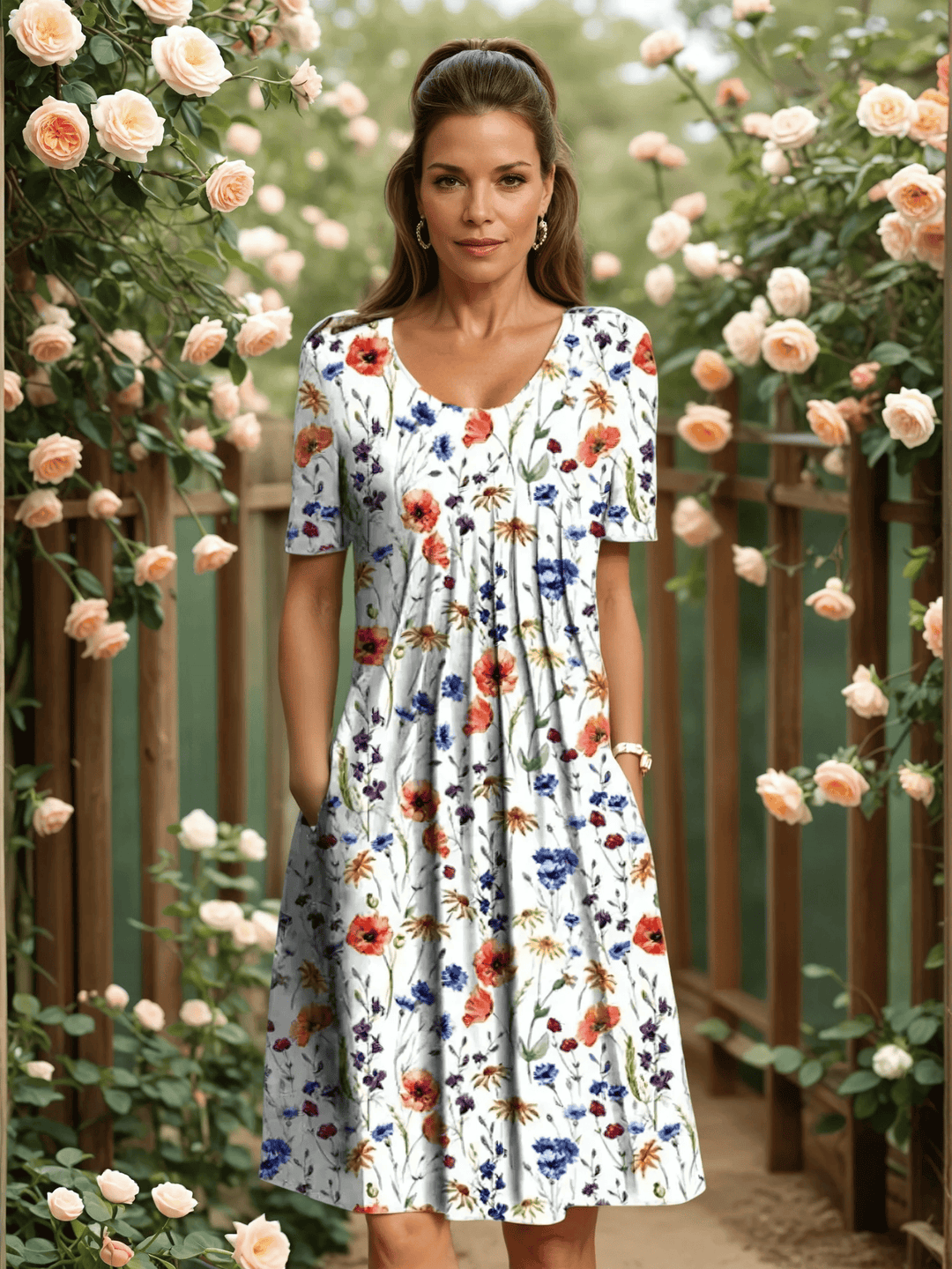 Emma & Rose Manhattan Marianne™ elegant dress with tummy coverage, featuring a stylish design and comfortable fit.