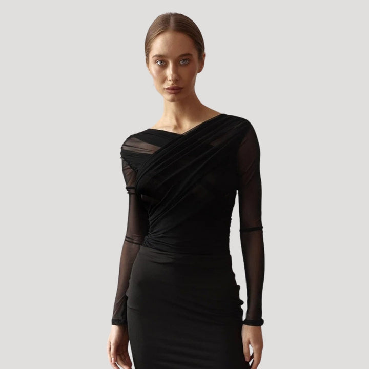 Isona | Women's Long Sleeve Cross Top for Spring