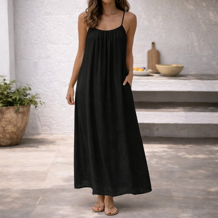 Trinidad | Women's Maxi Dress with Thin Straps and Loose Fit