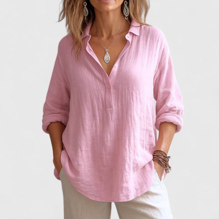 Emma & Rose Cape Town Franzina™ lightweight blouse in soft fabric, featuring a relaxed fit and subtle detailing.