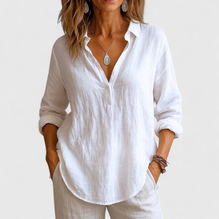 Franzina™ lightweight blouse by Emma & Rose Cape Town, featuring a comfortable fit and stylish design in soft fabric.