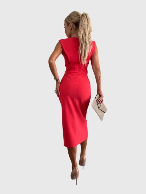 Elegant Lula™ dress by Emma & Rose Cape Town, featuring flowing fabric and intricate detailing on a stylish model.