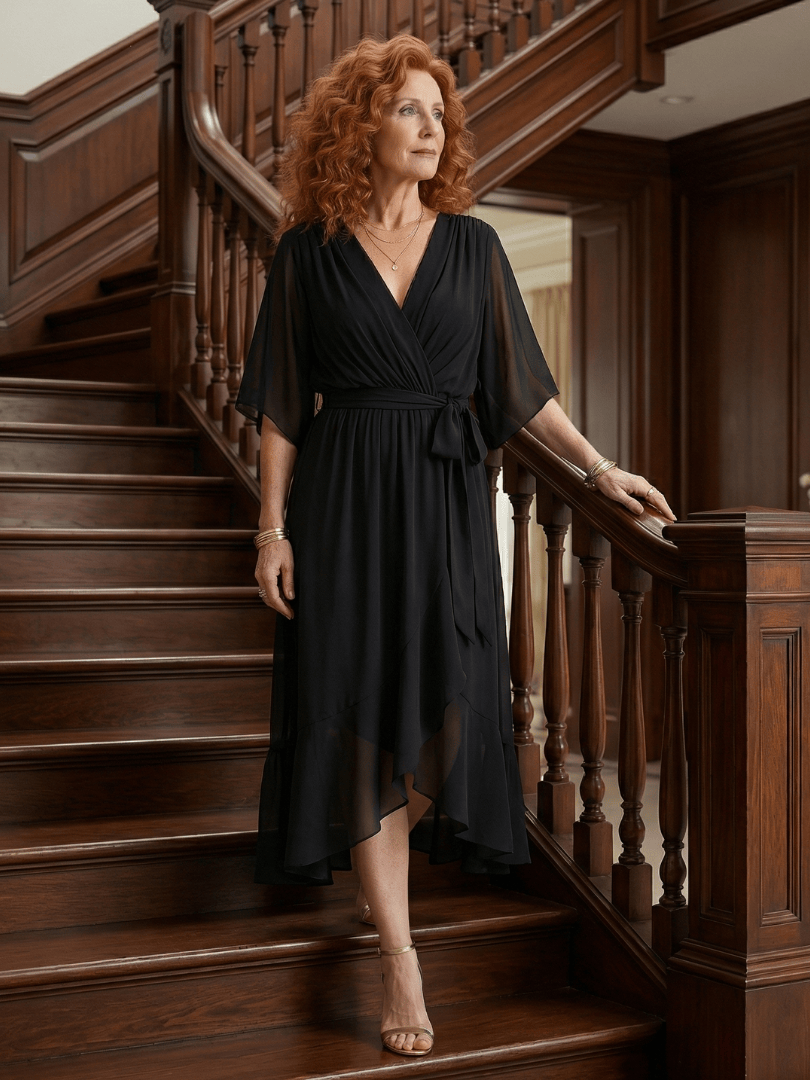 Elric™  |  Light Drape Midi Dress