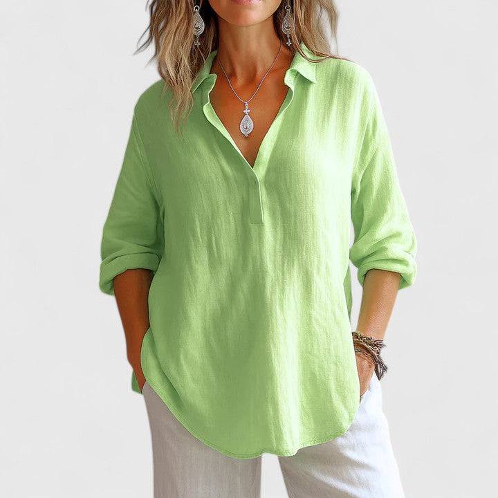 Franzina™ lightweight blouse by Emma & Rose Cape Town, featuring a comfortable fit and soft fabric in a casual style.