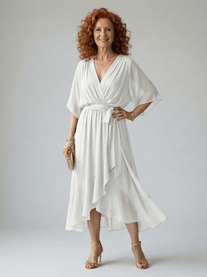 Elric™  |  Light Drape Midi Dress