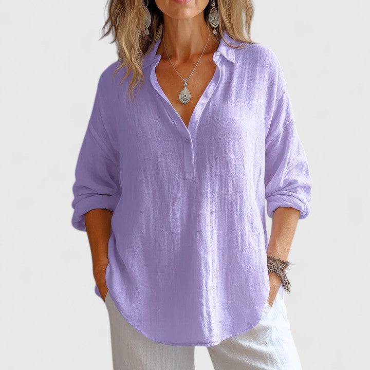 Franzina™ lightweight blouse by Emma & Rose Cape Town, featuring a comfortable fit and casual style, shown in a natural pose.
