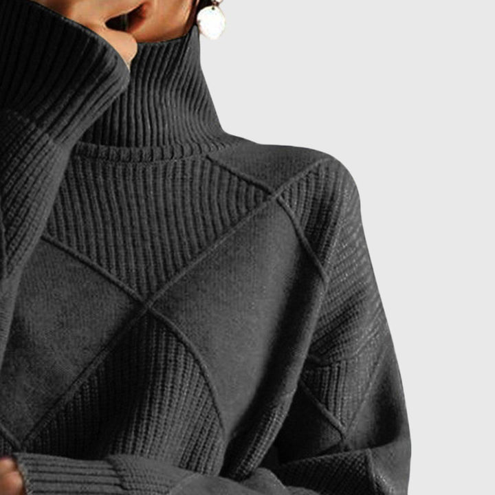 Emma & Rose knit turtleneck sweater — women's winter knitwear