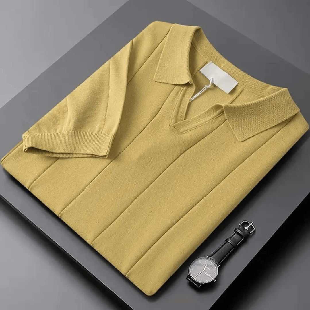 Emma & Rose Manhattan Portofino™ soft polo shirt in a pastel color, showing a close-up of the fabric and collar detail.