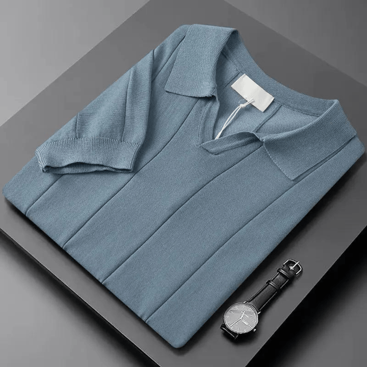 Emma & Rose Manhattan Portofino™ soft polo shirt in a classic design, shown in a neutral color on a mannequin.