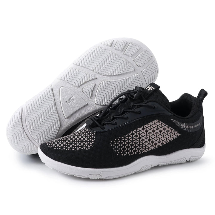 Black Ingrid™ Comfort Orthotic Insoles from Emma & Rose Cape Town, showing the cushioned, contoured insole design for foot support.