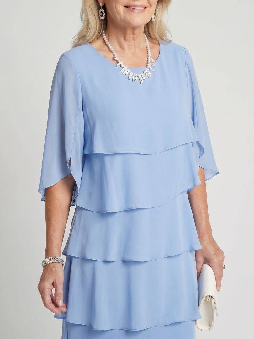 Emma & Rose Cape Town Brent layered tier midi dress featuring a flowing, tiered design and elegant midi length.