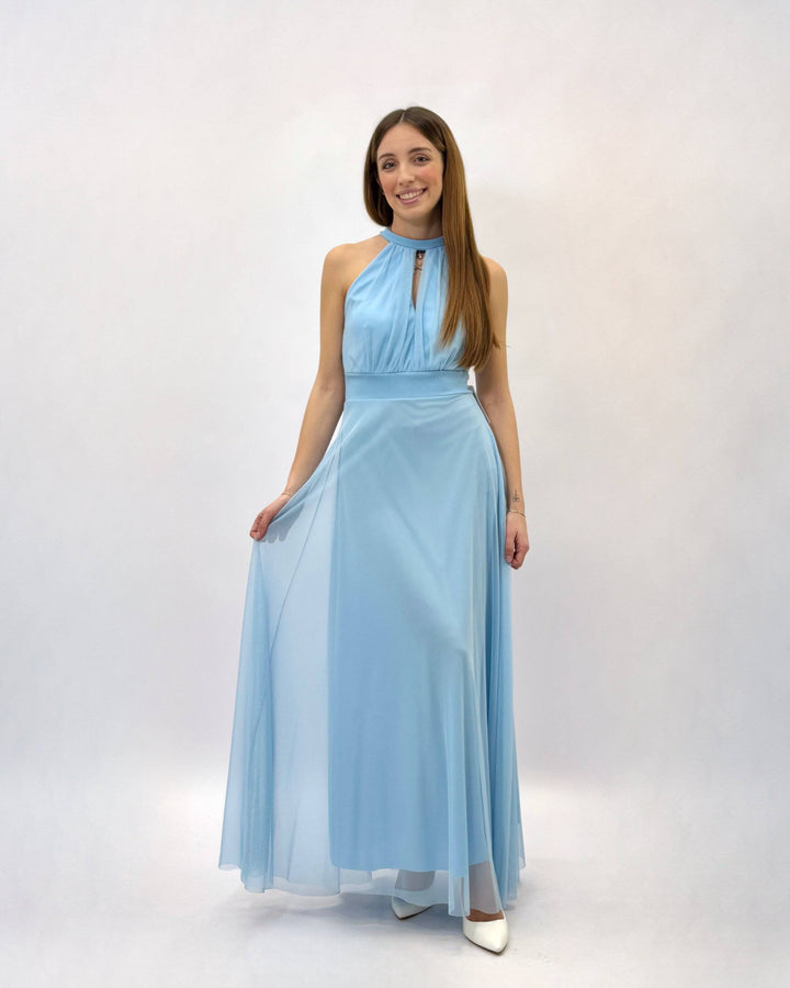 Marisa™ flowing dress by Emma & Rose Cape Town, elegant abiti with soft fabric and stylish design, displayed on a mannequin.
