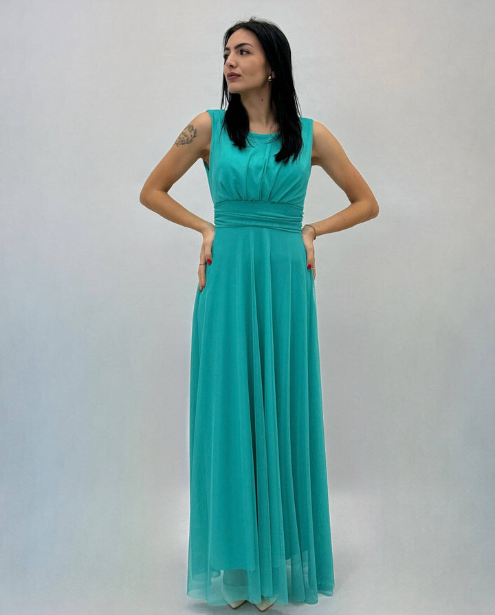 Emma & Rose Cape Town Jolien™ Arianna dress, elegant abiti with floral pattern and ruffled details, displayed on a mannequin.