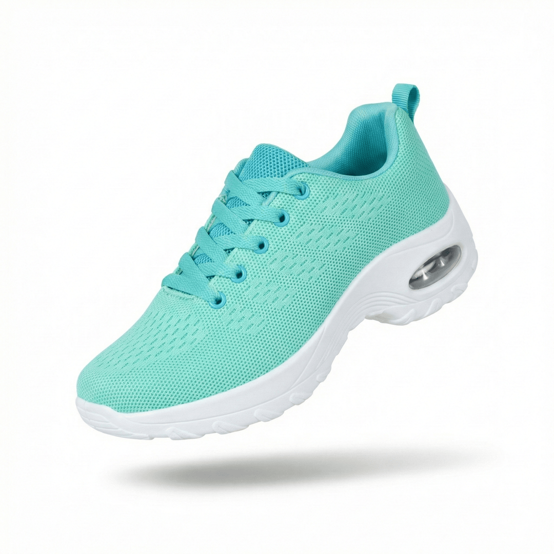 Ophelia™ orthopaedic comfort trainers by Emma & Rose Cape Town showing beige sneakers with supportive soles and stylish design.