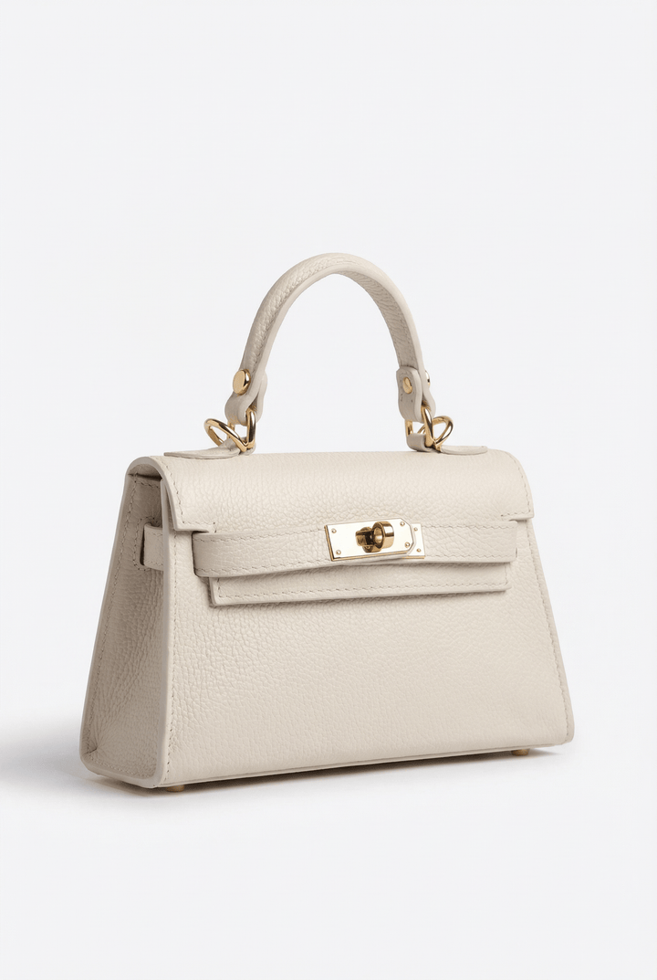 Emma & Rose Cape Town Handheld Mini Bag, structured women’s bag with clean design, standing upright on white background.
