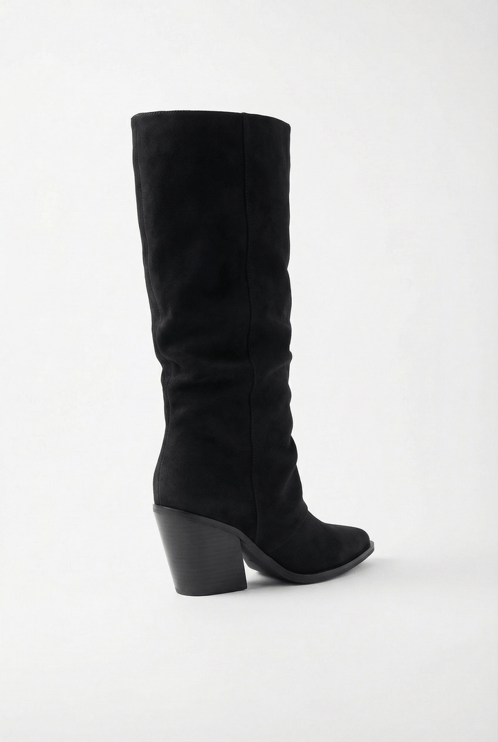 Emma & Rose Cape Town Thandi™ soft fabric heeled boots with a stylish design and luxurious texture.