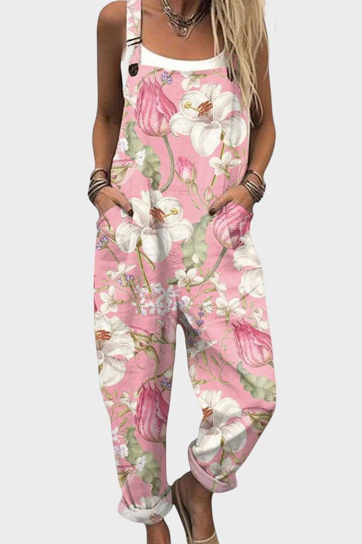 Emma & Rose Cape Town Henriette™ comfort jumpsuit, soft fabric, relaxed fit, front pockets, stylish casual wear.
