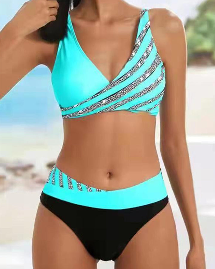 Mona - Bikini printed in warm tones