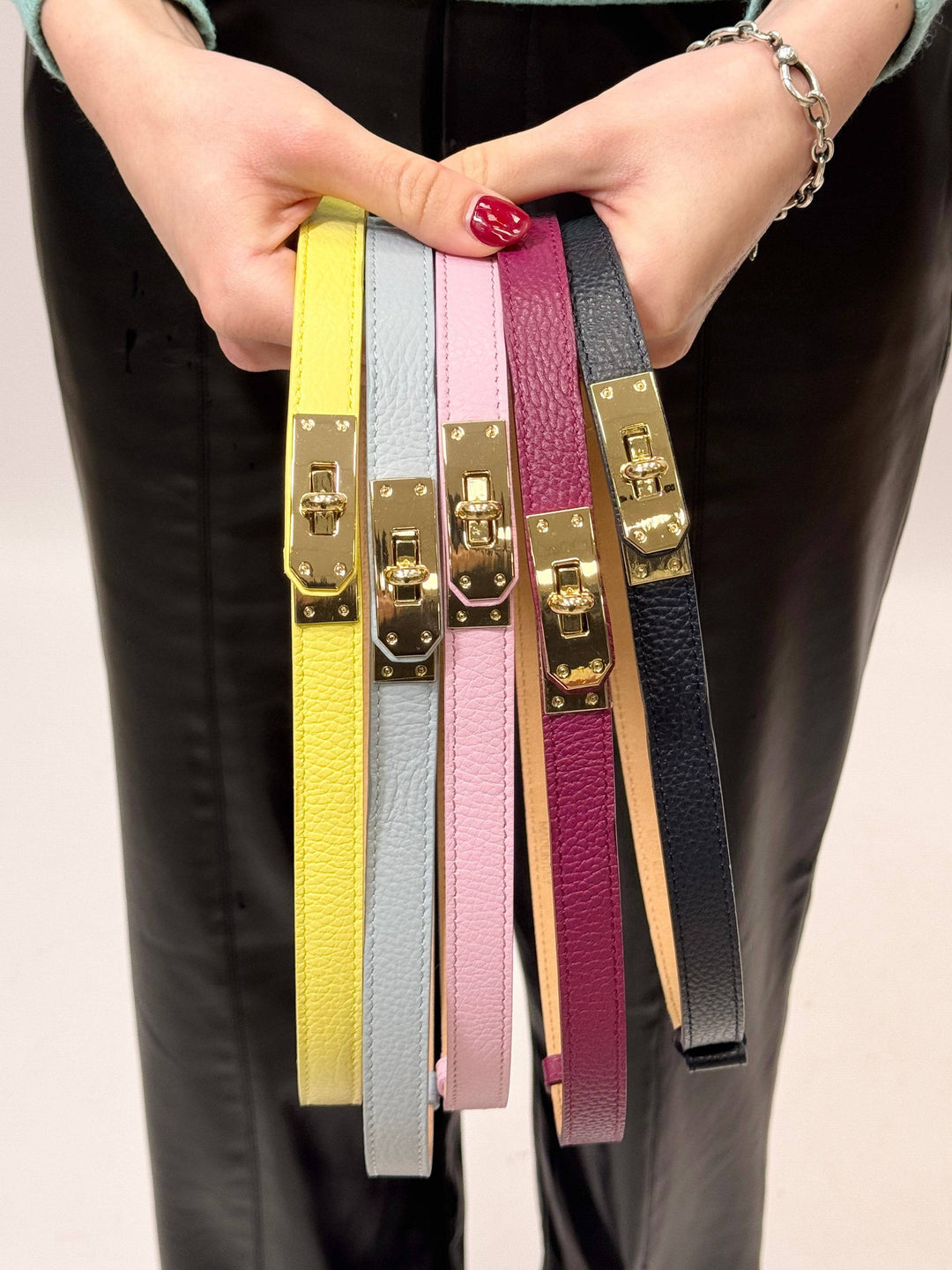 Emma & Rose Cape Town Nienke™ soft luxurious fabric belt buckle accessory with elegant design and smooth texture.