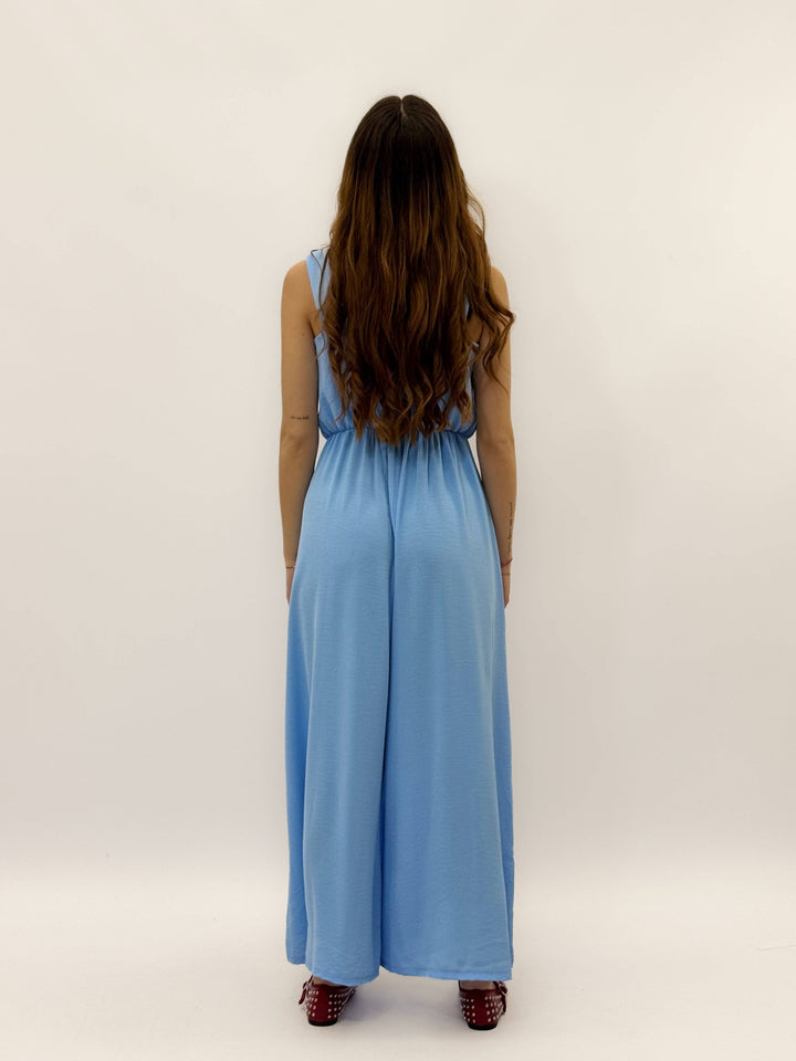 Lightweight™ wide-leg jumpsuit in abiti style by Emma & Rose Cape Town, featuring a relaxed fit and stylish design.