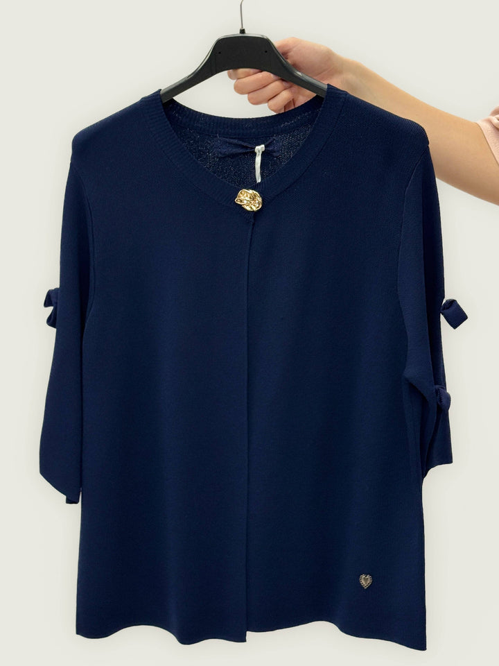 Lightweight™ Emma & Rose Cape Town cardigan with adorable bow accents, soft fabric, and a cozy, stylish fit.