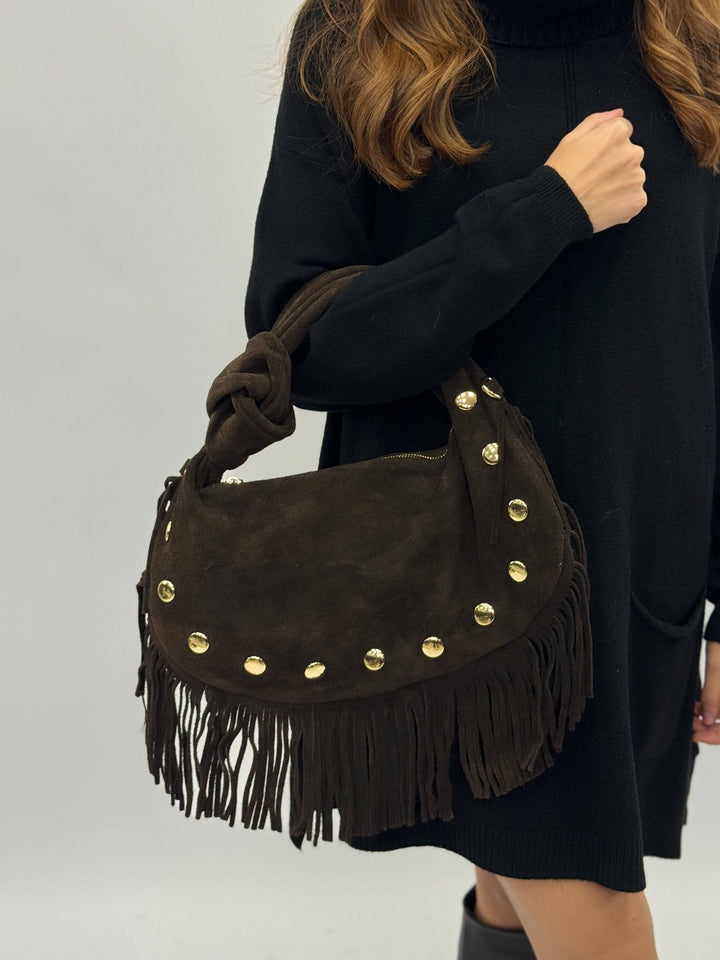 Emma & Rose Cape Town Viviane™ shoulder bag in genuine Italy leather, showcasing a stylish, structured borse with elegant design.