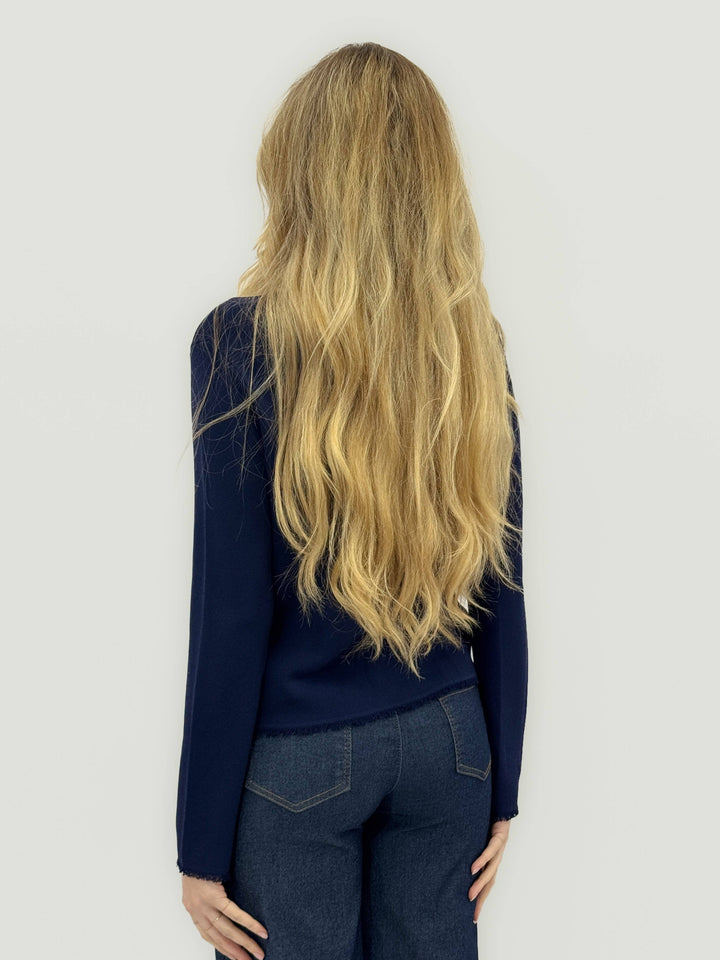 Emma & Rose Cape Town Talita™ cardigan with elegant pearl buttons, soft knit fabric, and classic button-up design.