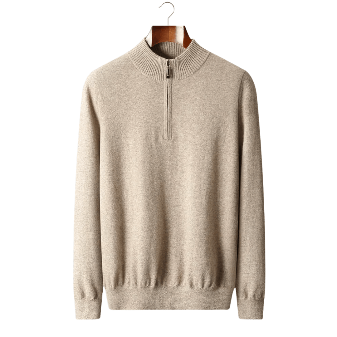 Emma & Rose wool half-zip sweater — premium knitwear