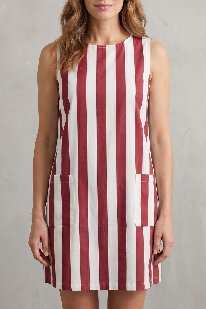 Marivelle – Monochrome striped charm – Mini dress
