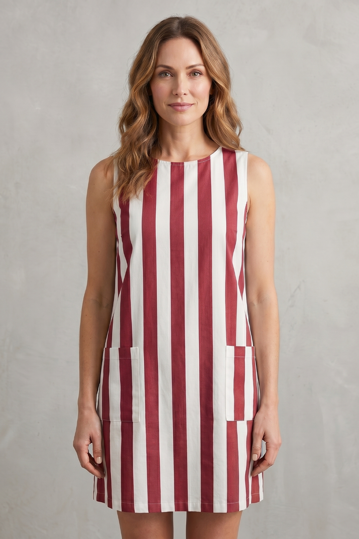 Marivelle – Monochrome striped charm – Mini dress
