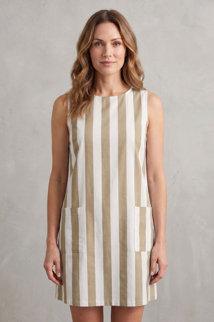 Marivelle – Monochrome striped charm – Mini dress