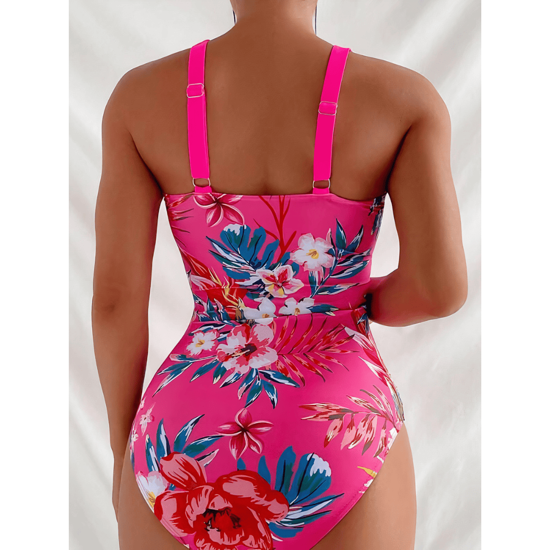 Lize™ Blossom Royale swimsuit by Emma & Rose Manhattan featuring a vibrant floral pattern and stylish one-piece design.