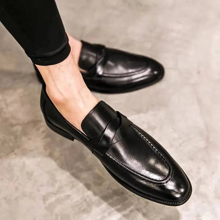 Emma & Rose Manhattan Brad™ casual leather loafers featuring classic slip-on design and smooth brown leather.
