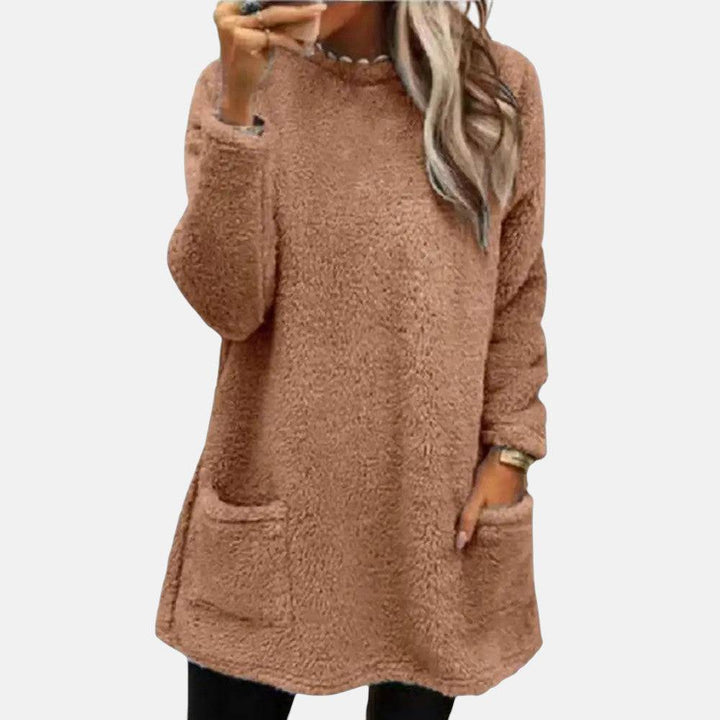 Maura™ comfortable sweater by Emma & Rose Cape Town, soft knit fabric in a relaxed fit, shown in a cozy, stylish design.