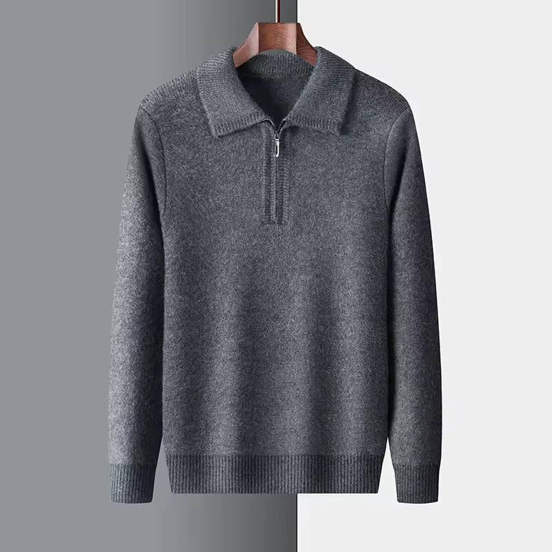 Emma & Rose cashmere quarter-zip sweater — premium knitwear